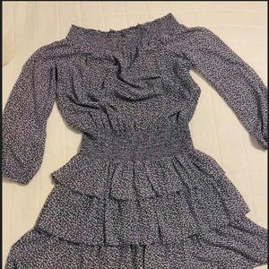 Michael Kors Off the Shoulder Print Dress